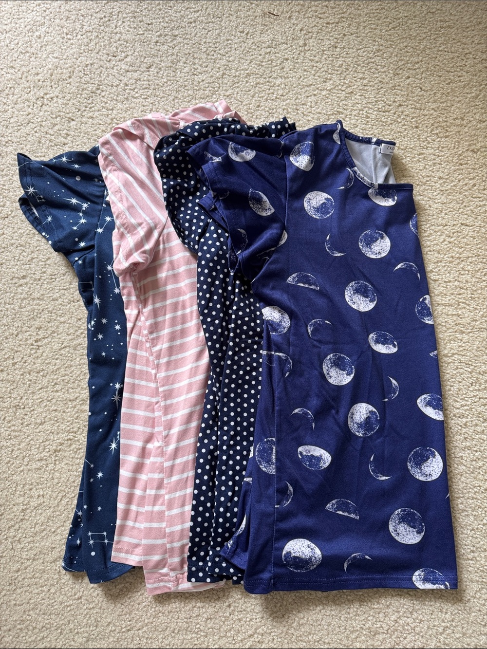 Four Sets of Short Sleeve Pajamas